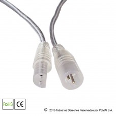 Conector DC Transparente Waterproof 2 Pin